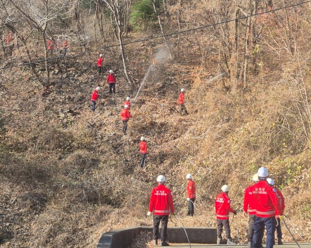 남해군, 겨울철 건조기 대비 산불대응...