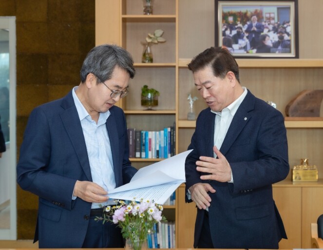 박승원 광명시장, 김동연 경기도지사에...