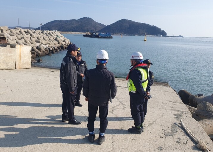 완도해경, 해상공사 현장 해양오염사고...