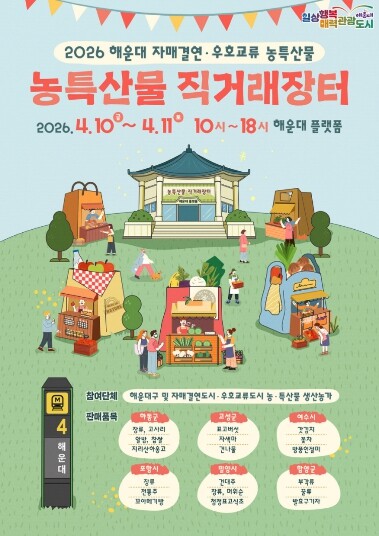 해운대구, 자매결연·우호교류 도시 농...