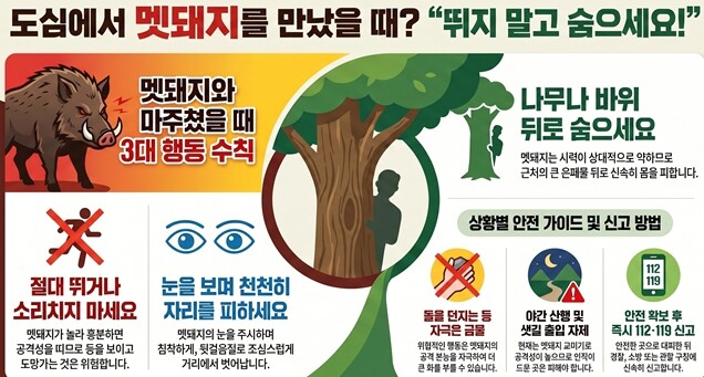 세종소방, "멧돼지 나타나면...