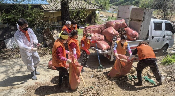 봉화군재난지킴이 봉사단, 지적장애 가...