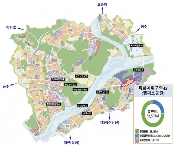 행복청, 집현동 캠퍼스공원구역 