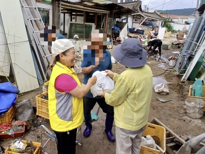 아산시 영인면 행복키움, 수해가정·독...