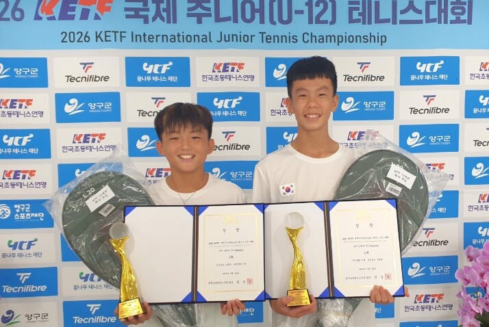 강진군 유소년 테니스, 국제무대서 빛...