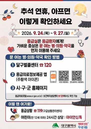대구시, 추석 연휴 응급의료·방역 2...